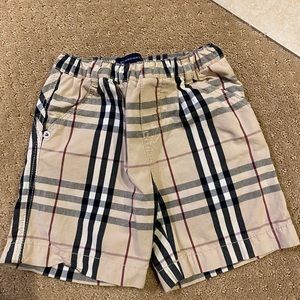 burberry kids printed shorts
